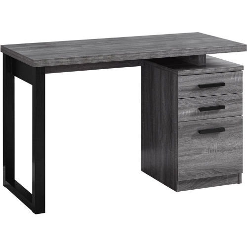 48" Computer Desk in Grey-Black (Left or Right Facing)